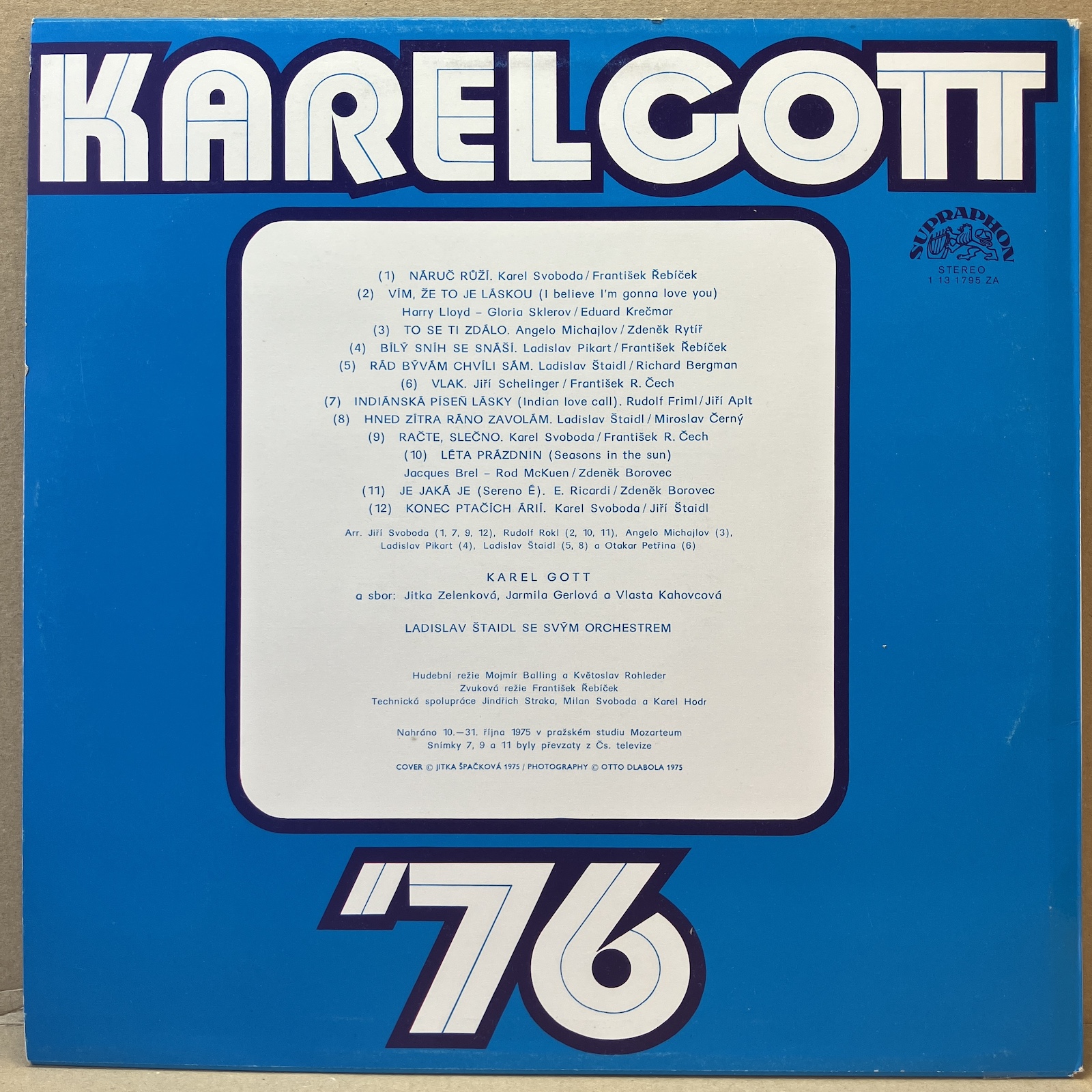 KAREL GOTT – '76 (LP) - Obrázek 2