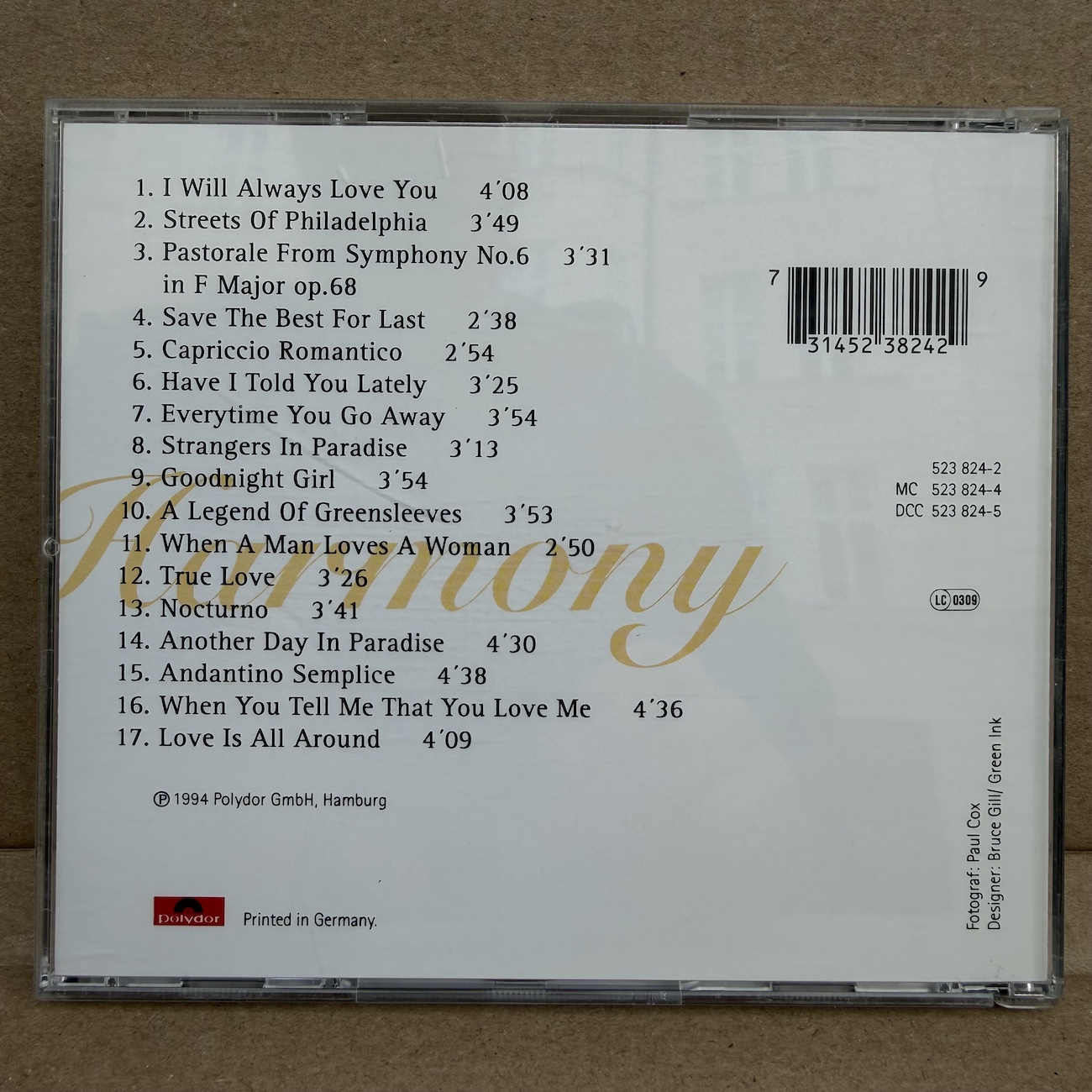 JAMES LAST & RICHARD CLAYDERMAN – IN HARMONY (CD) - Obrázek 3