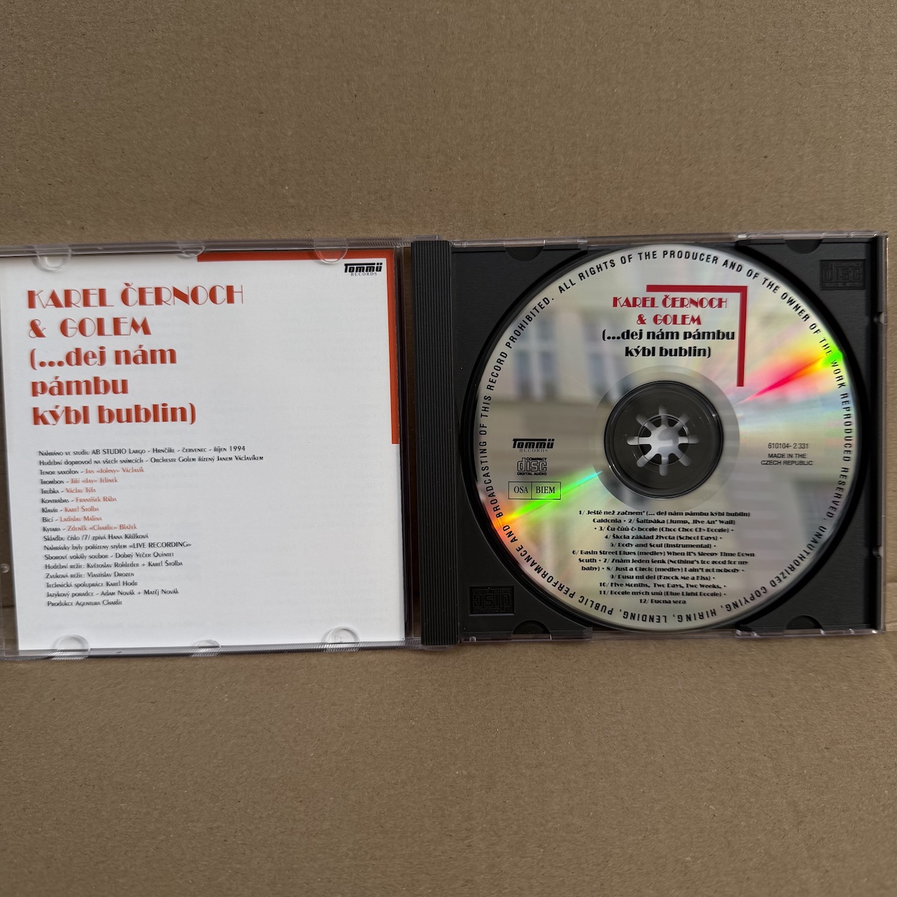 KAREL ČERNOCH & GOLEM – ...DEJ NÁM PÁMBU KÝBL BUBLIN (CD) - Obrázek 2